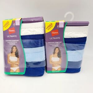 10 Hanes Ultimate Women’s Cotton Comfort Ultra Soft Cotton Panties Size 6/M