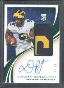 2020 Immaculate Collection DONOVAN PEOPLES-JONES #119 RC Rookie Patch Auto /10 - Picture 1 of 2