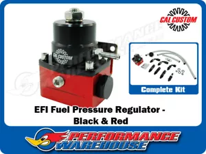 Cal Custom Aluminium EFI Fuel Pressure Regulator Kit - Black & Red - Bild 1 von 5