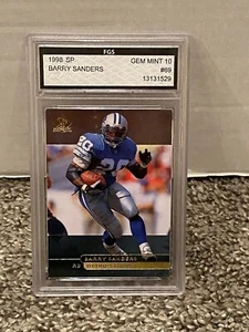 1998 SP Authentic #69 - BARRY SANDERS - FGS 10 Gem Mint - Detroit LIONS - Picture 1 of 2