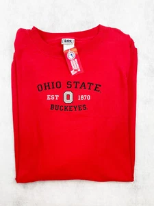 OHIO STATE BUCKEYES RED EMBROIDERED T-SHIRT - SIZE 2X - LEE SPORTS - BRAND NEW - Picture 1 of 7