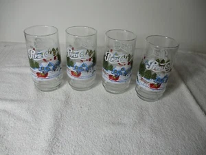 4 Vintage Pepsi Cola Glasses With Sleigh and Winter Scene - Picture 1 of 7