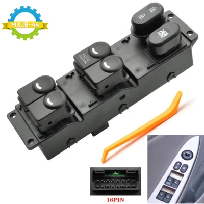 Interruptor de ventana eléctrica maestro de puerta del conductor para Hyundai Accent 2011-2017 repuesto Foto 1 de 4
