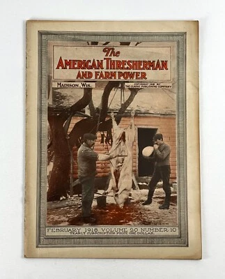 Revista The American Thresherman & Farm Power 1918 febrero 1918 Madison, Wis. Foto 1 de 4