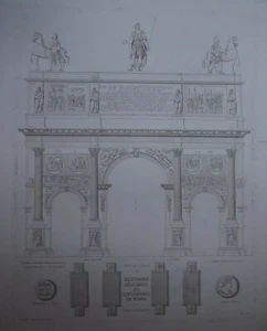 Rossini 1836 Restauro Arco di Costantino Ancient Rome Roman Architecture - Imagen 1 de 3