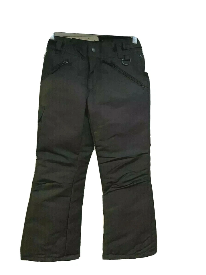 Athletech Youth Black Ski Snow Pants Medium 7/8 Pockets Water Resistant Unisex - Image 1 of 4