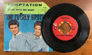 The Everly Brothers, Temptation / Stick With Me Baby, 7" 45rpm, Pic Sleeve 1961 - Picture 1 of 2