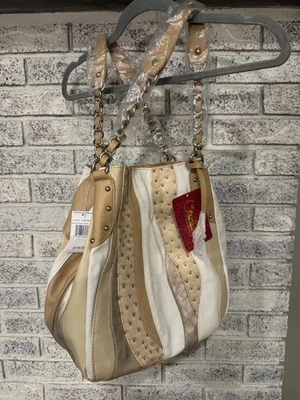 Nuevo Bolso de Hombro Cartera de Cuero Vegano Tostado Carlos By Carlos Santana con Etiquetas Foto 1 de 4