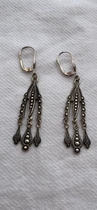 Ohrringe, Art Deco Stil, sehr schön, Silberstempel PAC 825 - Bild 1 von 2