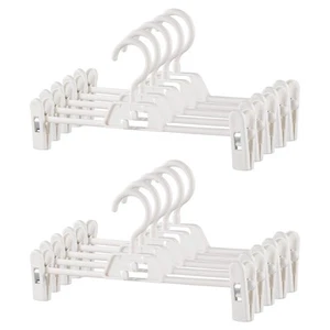 Space Saving Plastic Skirt Hangers with Clips and Swivel Hooks, 10-Piece Set,... - Picture 1 of 9