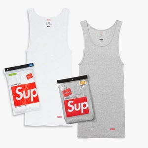 Supreme x Hanes Tagless Tank Tops (Full Pack of 3) Shirt [100% Authentic] White - Picture 1 of 43