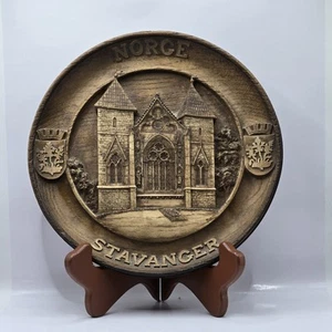 Placa 3D tallada en madera de colección Noruega NORGE Stavanger catedral recuerdo coleccionable - Imagen 1 de 21