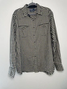 Polo Ralph Lauren Men's XL Flannel Button up Black Checkered Classic Western - Picture 1 of 7
