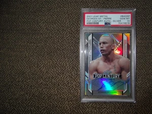 2021 LEAF METAL UFC GEORGES ST-PIERRE POP CENTURY AUTO-SILVER /60 PSA 10 **RARE* - Picture 1 of 2