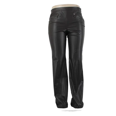 Pantalón Worth Talla 14 Marrón Oscuro Cremallera Lateral Imitación Cuero Poliuretano Nylon 5 Bolsillos Foto 1 de 4