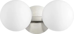 Quorum International 539-2 2 Light 14"W Vanity Light - Nickel - Picture 1 of 4