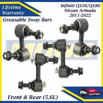 MOOG OEM Front & Rear Sway Bars For 2011-2022 Nissan Armada, Infiniti QX56/QX80 - Image 1 of 4