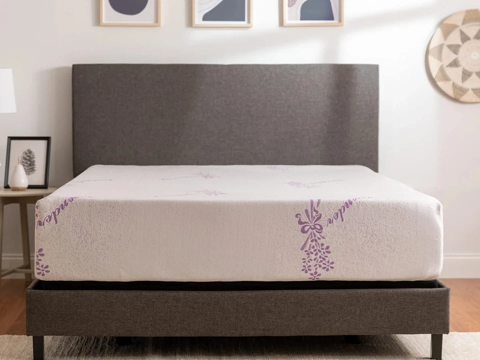 tulo 12" Memory Foam Lavender Plush Comfort Pressure Relief Mattress in a Box - Image 1 of 1