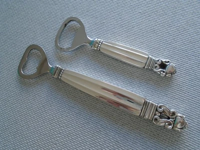 GEORG JENSEN BELLOTA PLATA ESTERLINA ~ 2 ABREBOTELLAS ~ ¡GENIAL!! Foto 1 de 4