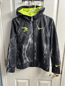 Nike 3 Brand Jacket Rain Windbreaker Youth Large Lighting Storm Russell Wilson - Picture 1 of 8