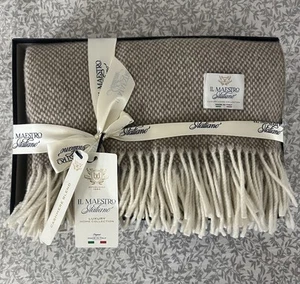NEW IL Maestro Italian Luxury Home WOOL & CASHMERE throw blanket 50X60 - Picture 1 of 5