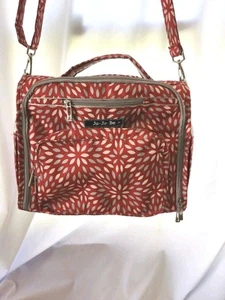 JuJuBe BFF Convertible Baby Diaper Bag Backpack With Changing Pad Red/White/Gray - Picture 1 of 20