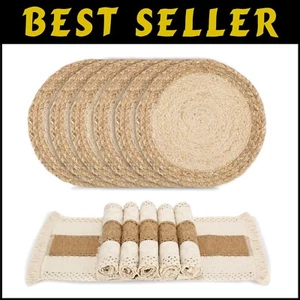 Exquisite 12-Piece Boho Placemat Set - Heat Resistant & Durable Design - Picture 1 of 9