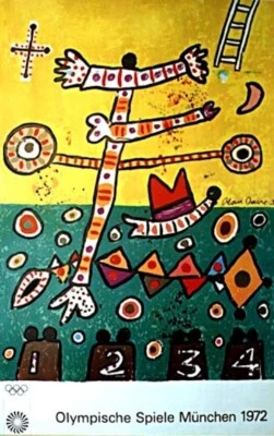 Póster olímpico Alan Davie 1972 juego olímpico Munich 40" X 25" - CLASE 2 Foto 1 de 4