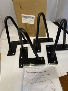 Orgerphy 6" Black Hairpin Legs New - Picture 1 of 4