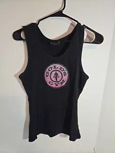 Canotta donna Gold’s Gym XL, nera a costine con logo scintillante - Foto 1 di 6
