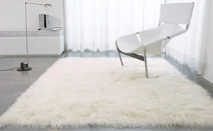 FLOKATI WOOL IVORY new 1400GSM FLOOR RUG SHAGGY HAND MADE 200x290cm - Picture 1 of 2