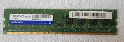 Adata 2GB DDR3 PC3-10600U Desktop Memory 240pin - Image 1 of 2