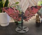 Carved Rhodonite Unicorn  / Pegasus Wings With Stand