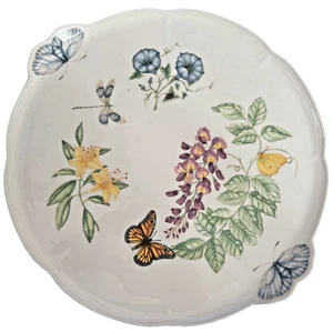 Lenox Butterfly Meadow Cake Plate, Floral & Butterfly, DISCONTINUED - Picture 1 of 4