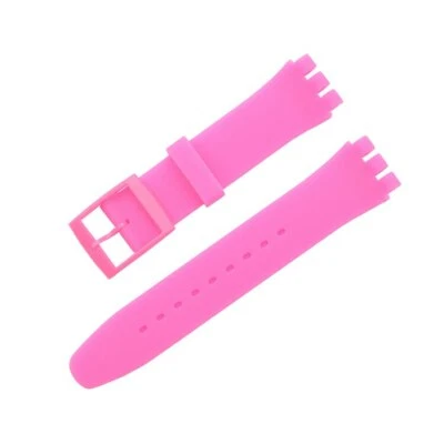 12 16 17 19 20mm Colorful Soft Silicone Strap for Swatch Wrist Replacement Bands - Image 1 of 4