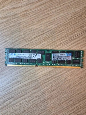 HP Samsung 8GB 2x4 PC3-12800R DDR3-1600MHz ECC Server Memory 689911-071 - Immagine 1 di 4