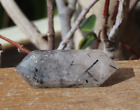 Black Tourmaline & Quartz Crystal Double Terminated Point 21 Grams 55mm Long