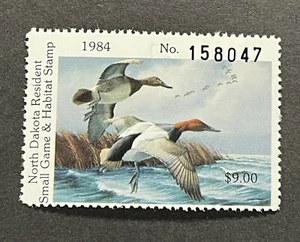 WTDstamps - 1984 NORTH DAKOTA - State Duck Stamp - Lot1 - Mint OG NH  - Picture 1 of 2