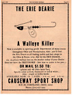 1973 "THE ERIE DEARIE" FISHING LURE PRINT AD, WALLEYE KILLER BAIT PRINT AD