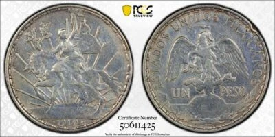 1910 PCGS XF Detalle - MÉXICO - Plata Un Peso Caballito #52221A Foto 1 de 3