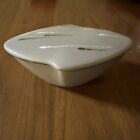 Mid-Century Candy Dish 2x4x6 Grey With Strange Markings Small Vintage