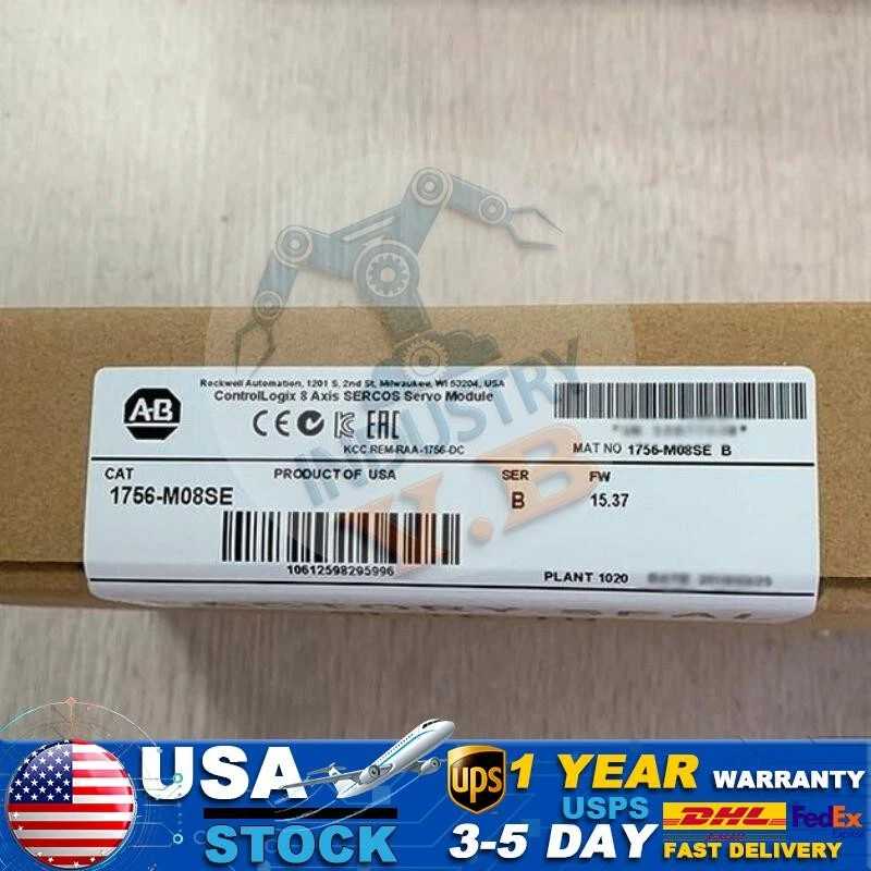 1PC New Allen-Bradley 1756-M08SE / B ControlLogix 8 Axis Sercos Servo Module PLC - Image 1 of 4