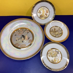 Chokin Japanese Porcelain Plates (4) John Jenkins 10" & 3 Hamilton Collection 6" - Picture 1 of 11