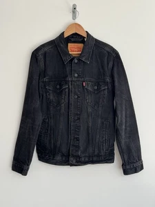 Levi’s Denim Trucker Jean Jacket Washed Black Medium - Picture 1 of 15