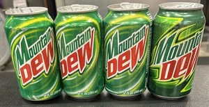 MOUNTAIN DEW 12oz. Empty Alum. Soda Can Lot Of 4, Cedar Point Sandusky, Ohio - Picture 1 of 5