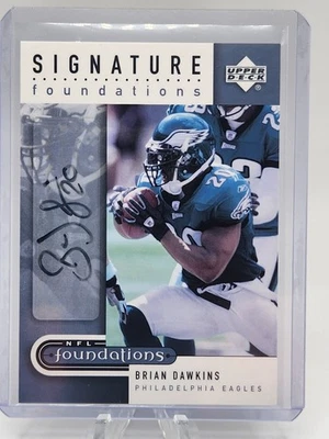 2005 UPPER DECK SIGNATURE FOUNDATIONS BRIAN DAWKINS AUTO #20 SF-BD EAGLES - Image 1 of 2