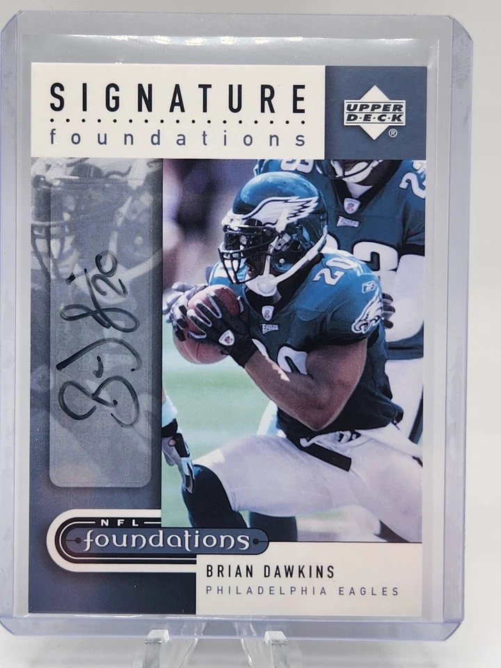 2005 UPPER DECK SIGNATURE FOUNDATIONS BRIAN DAWKINS AUTO #20 SF-BD EAGLES - Image 1 of 2