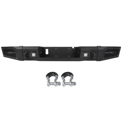 Heavy Duty Rear Bumper Guard For 2010-2018 Dodge Ram 2500 3500 w/ 4 Led Lights - Image 1 of 4