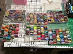 BOX LOT 700+ skeins cross stitch/embroidery floss NO DUPLICATES All Colors! - Picture 1 of 15