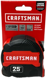 Craftsman 25FT Tape Measure Retractable Manual Locking Blade w/ Fraction Marking - Picture 1 of 6